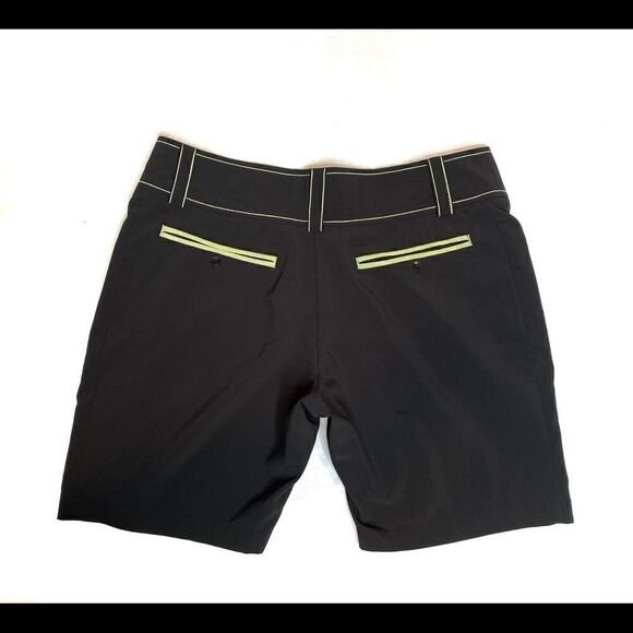 Antigua black with green trim golf shorts size 8 - Picture 8 of 14